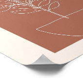 Boho Arch Pflanze Kontur 3 Poster (Ecke)