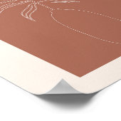 Boho Arch Pflanze Kontur 4 Poster (Ecke)