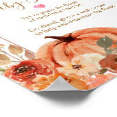 Boho arch Pumpkin Baby Dusche Raten Sie das Baby F Poster (Ecke)