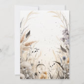 Boho Arch Rustic Earthy Pampas Floral Botanical Save The Date (Rückseite)
