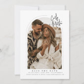 Boho Arch Save the Date Card Einladung (Vorderseite)