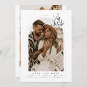 Boho Arch Save the Date Card Einladung (Vorne/Hinten)