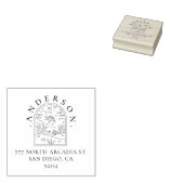 Boho Arch Sea Turtle Custom Rücksendeadresse Gummistempel (Stempel)