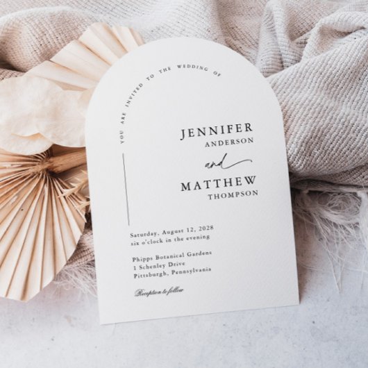 Boho Arch Simple Wedding Einladung