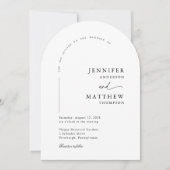 Boho Arch Simple Wedding Einladung (Vorderseite)