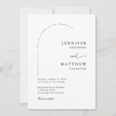 Boho Arch Simple Wedding Einladung (Vorderseite)