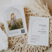 Boho Arch Simple Wedding mit UAWG QR Code
