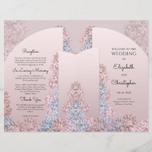 Boho arch spring blüht staubige rosa Hyazinthen