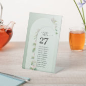 Boho arch staubige grüne grüne grüne grüne Blütenf Sockelschild (In SItu)