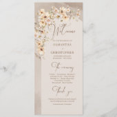 Boho arch Summer rustic Wildblume Hochzeitsprogram Programm (Vorderseite)