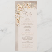 Boho arch Summer rustic Wildblume Hochzeitsprogram Programm (Rückseite)