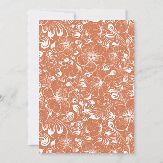 Boho Arch Terra Cotta Save the Date Einladung (Rückseite)