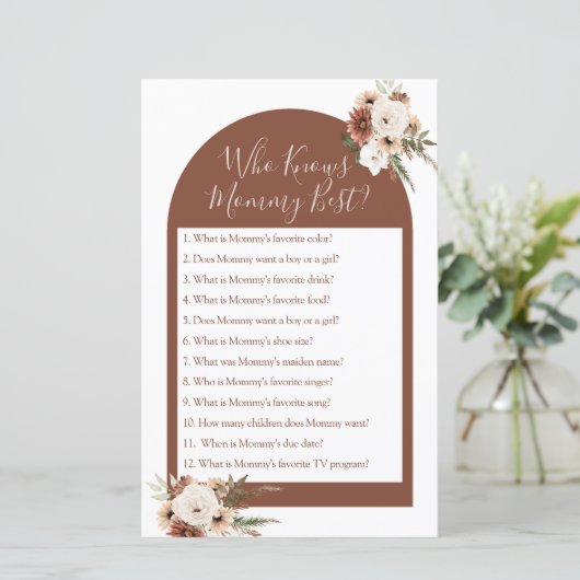 Boho Arch Terracota, der Mommy Best Game kennt (Stehend Vorderseite)