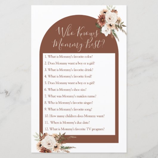 Boho Arch Terracota, der Mommy Best Game kennt (Vorderseite)