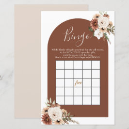 Boho Arch Terracota Floral Bingo Games