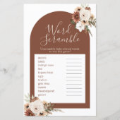 Boho Arch Terracota Watercolor Word Scramble (Vorderseite)