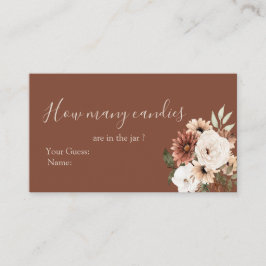 Boho Arch Terracota Weiße Blüte Wie viele Kanonen Begleitkarte