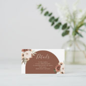 Boho Arch Terracotta Babydusche Details Karte (Stehend Vorderseite)