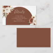 Boho Arch Terracotta Babydusche Details Karte (Vorne/Hinten)