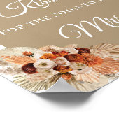 Boho arch terracotta Pampas Gras wie viele Küsse Poster (Ecke)