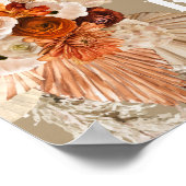 Boho arch terracotta pampas Hochzeit Foto Stütze Poster (Ecke)