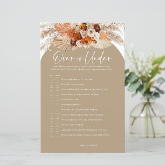 Boho arch terracotta pamps über oder unter Spiel (Stehend Vorderseite)