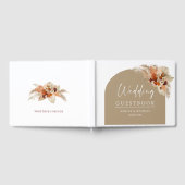 Boho arch tropische Terracotta orange Kupfer Blüte Gästebuch (Voll)