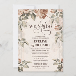 Boho arch Vintag Terracotta Rose wir noch tun Einladung