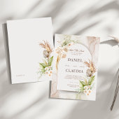 Boho Arch Wedding Einladung Set | Bearbeitbare Min