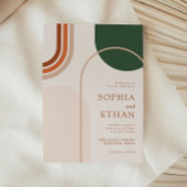 Boho Arch Wedding Einladung Terraccota Rust Beige