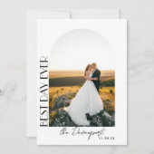 Boho Arch Wedding Foto Vielen Dank Dankeskarte (Vorderseite)