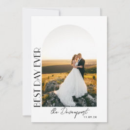 Boho Arch Wedding Foto Vielen Dank Dankeskarte