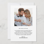 Boho Arch Wedding Foto Vielen Dank Dankeskarte (Rückseite)