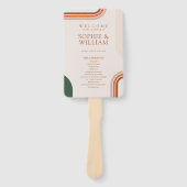 Boho Arch Wedding Programm Fan, Zeremonie Programm Fächer (Vorderseite)