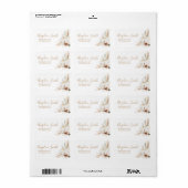 Boho Arch White Pumpkin Baby Showmarke Adressaufkleber (Vorne)