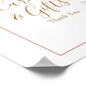 Boho Arch White Pumpkin Blumenkarten und Geschenke Poster (Ecke)