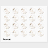 Boho Arch White Pumpkin Danke Sticker (Blatt)