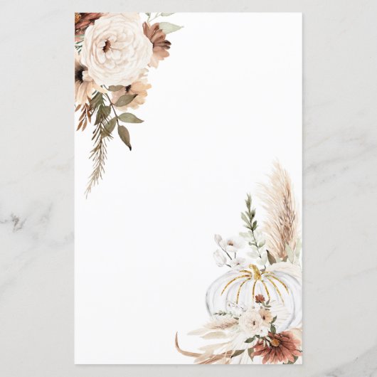 Boho Arch White Pumpkin Er sagte, sie sagte Game C (Rückseite)