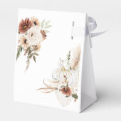 Boho Arch White Pumpkin Fall Liebe Gefallen Box Geschenkschachtel (Rückseite)