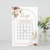 Boho Arch White Pumpkin Floral Bingo Games (Stehend Vorderseite)