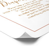 Boho Arch White Pumpkin Floral Night Diapers Poster (Ecke)