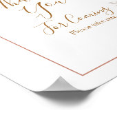 Boho Arch White Pumpkin Vielen Dank für Ihren Besu Poster (Ecke)