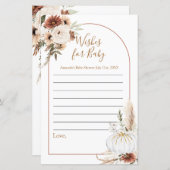 Boho Arch White Pumpkin Wasserfarbe Wünsche für Ba (Vorne/Hinten)