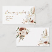 Boho Arch White Pumpkin Wie viele Unies Begleitkarte (Vorne/Hinten)