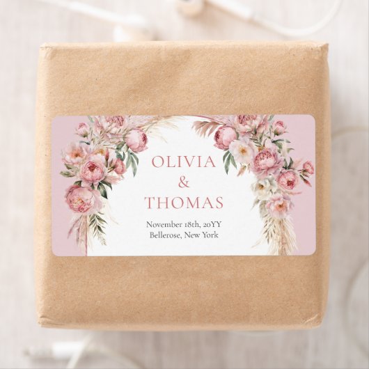 Boho arche blush peonas pampas gras eucalyptus (Insitu)