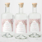 Boho arche blush peonas pampas gras eucalyptus alkoholflaschenetikett (Flaschen)