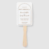 BOHO Arches terracotta Hochzeitsprogrammfan Fächer (Vorderseite)