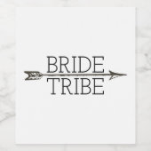 Boho Arrow Bride Tribe Weinetikett (Einzelnes Label)