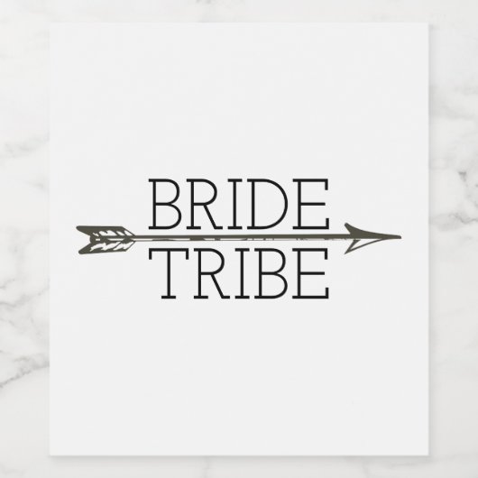 Boho Arrow Bride Tribe Weinetikett (Einzelnes Label)