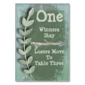 Boho Arrow Bunco Table Card #1 Tischnummer (Rückseite)